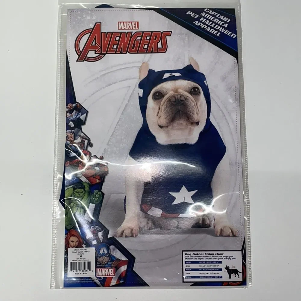 🐾Marvel Avengers Captain America dog pet Apparel New